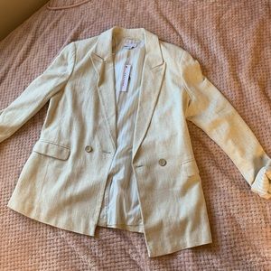 Beige Linen Blazer NWOT